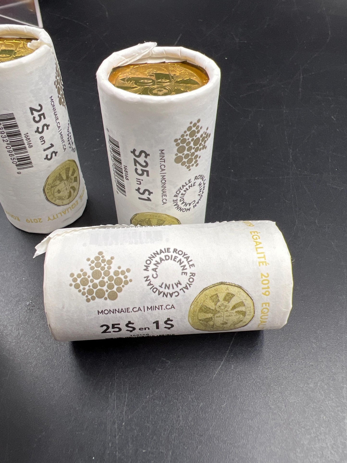 Canada 1 One Dollar Loonie Equality Commemorative OBW BU UNC Original Mint Bank Wrap Roll 2019