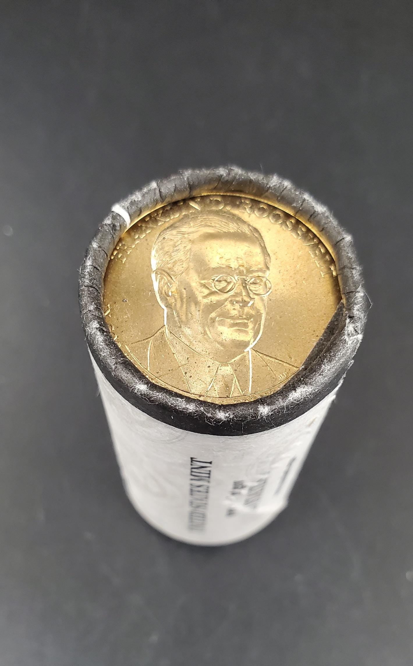 2014 D Franklin D. Roosevelt Presidential Dollar US Mint Roll of 25 Coins Uncirculated Unopened HEAD or TAIL