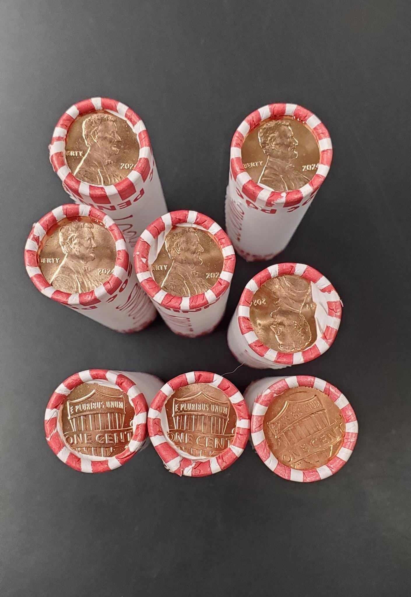 1 Unopened 2024 P Lincoln Memorial Cent BU in Original Bank Wrap Uncirculated (Head or Tail) roll