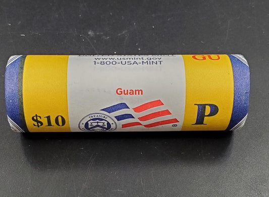 1 Unopened US Mint Wrapper Uncirculated Roll 2009 P Guam US Territory State Quarters 40 coins