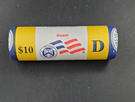 1 Unopened US Mint Wrapper Uncirculated Roll 2009 D Guam US Territory State Quarters 40 coins