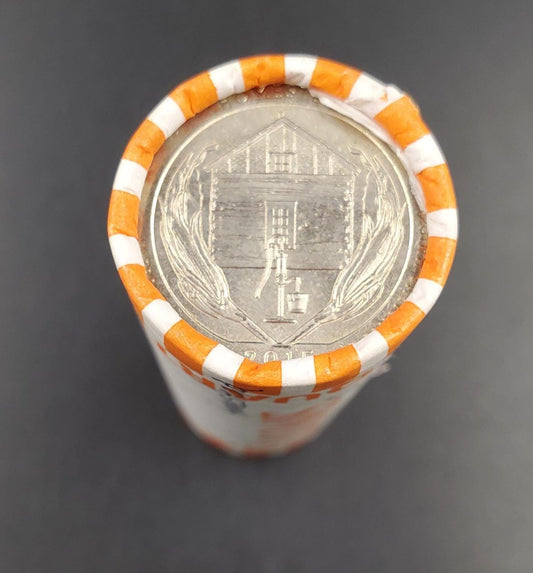 1 Unopened Bank Uncirculated Roll 2015 P Homestead (Nebraska) " America the Beautiful " Quarters OBW