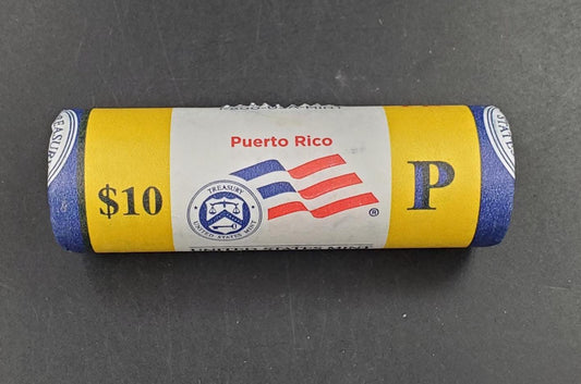 1 Unopened US Mint Wrapper Uncirculated Roll 2009 P Puerto Rico US Territory State Quarters 40 coins