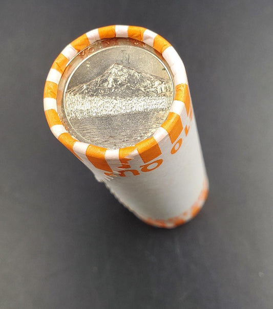 1 Unopened Bank Uncirculated Roll 2010 P Mount Hood (Oregon)" America the Beautiful " Quarters OBW