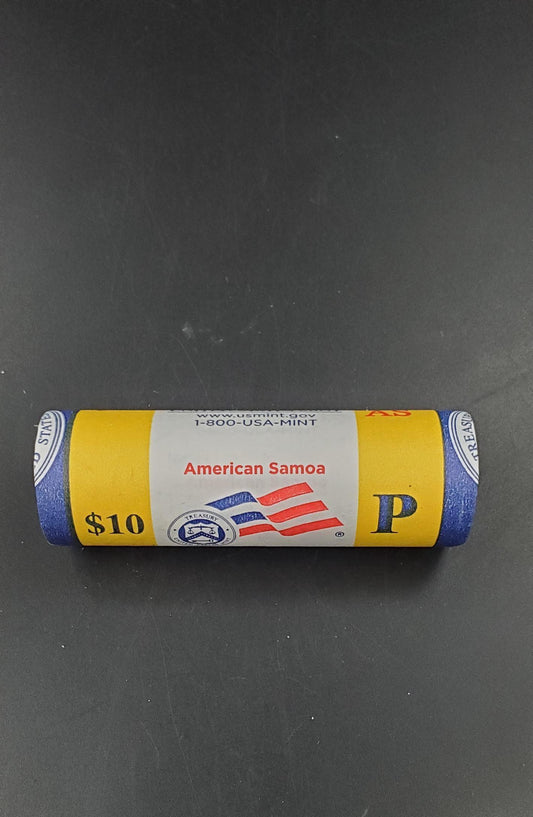 1 Unopened US Mint Wrapper Uncirculated Roll 2009 P American Samoa US Territory State Quarters 40 coins