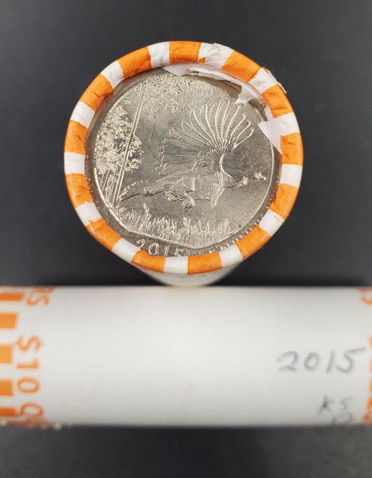 1 Unopened Bank Uncirculated Roll 2015 D Kisatchie Nat. Park (Louisiana) " America the Beautiful " Quarters OBW