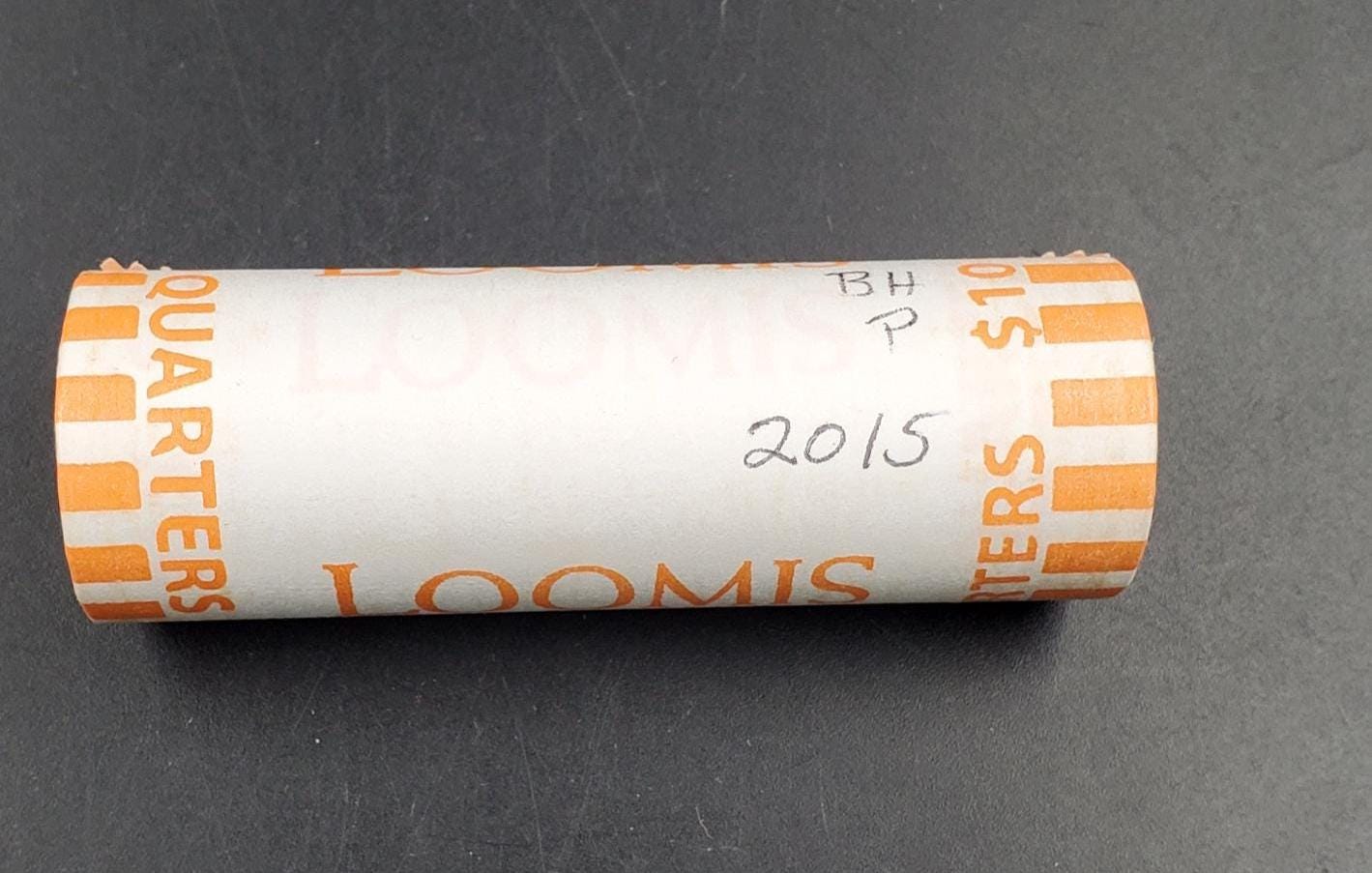 1 Unopened Bank Uncirculated Roll 2015 P Bombay Hook (Delaware) " America the Beautiful " Quarters OBW]