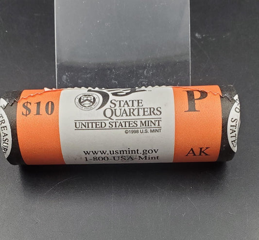 1 Unopened US Mint Uncirculated Roll 2008 P Alaska Statehood Quarters OBW 40 coins