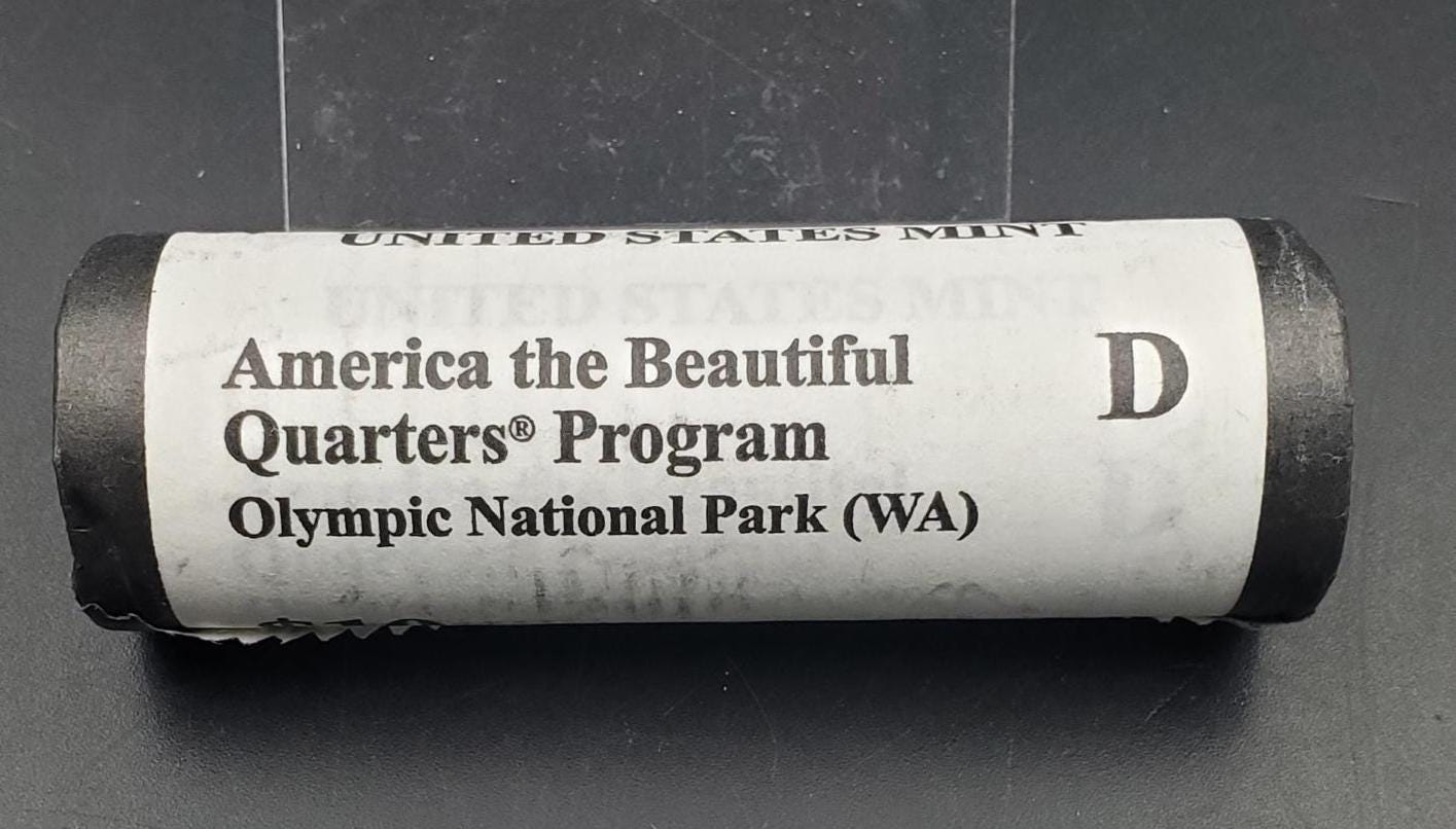1 US Mint Roll 2011 D Olympic Nat. Park (Washington)" America the Beautiful " Quarters OBW