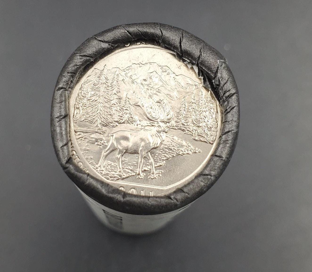 1 US Mint Roll 2011 D Olympic Nat. Park (Washington)" America the Beautiful " Quarters OBW