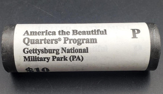 1 Unopened US Mint Roll 2011 P Gettysburg Nat. Military Park (PA) " America the Beautiful " Quarters OBW