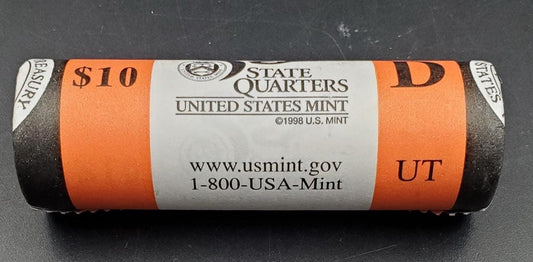 1 Unopened US Mint Uncirculated Roll 2007 D Utah Statehood Quarters OBW 40 coins