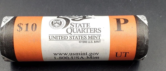 1 Unopened US Mint Uncirculated Roll 2007 P Utah Statehood Quarters OBW 40 coins