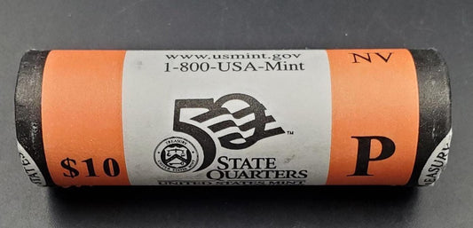 1 Unopened US Mint Uncirculated Roll 2006 P Nevada Statehood Quarters OBW 40 coins