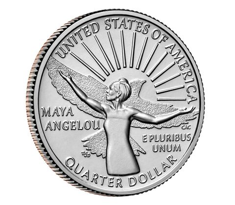 2022 D 25c American Women Quarter Single Coin - Maya Angelou BU