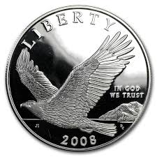 2008 P $1 Bald Eagle Silver Proof Dollar Commemorative