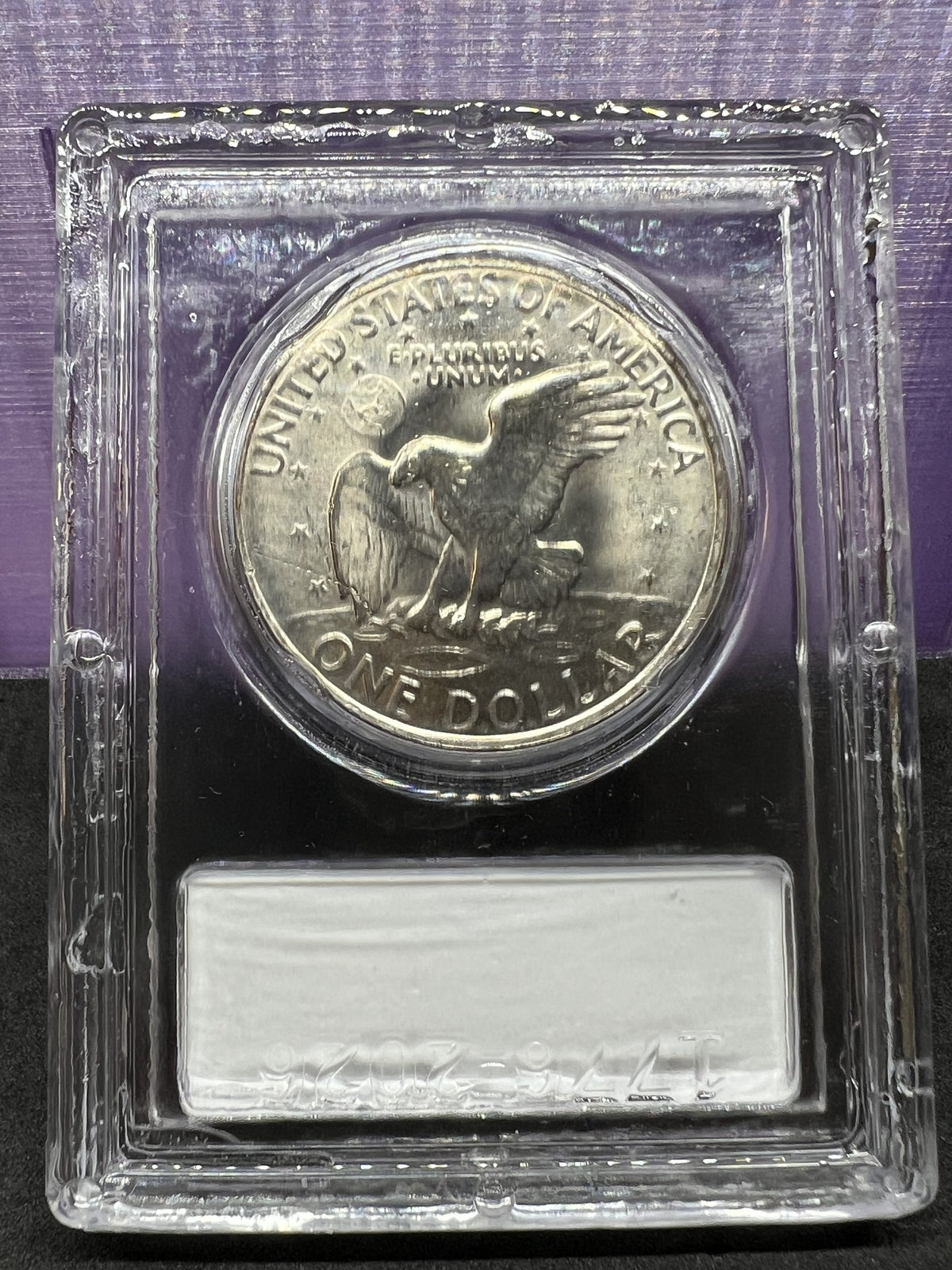 1971 D $1 Ike Eisenhower Dollar Coin CLCC BU Robinson's Cointown Sample Slab #28