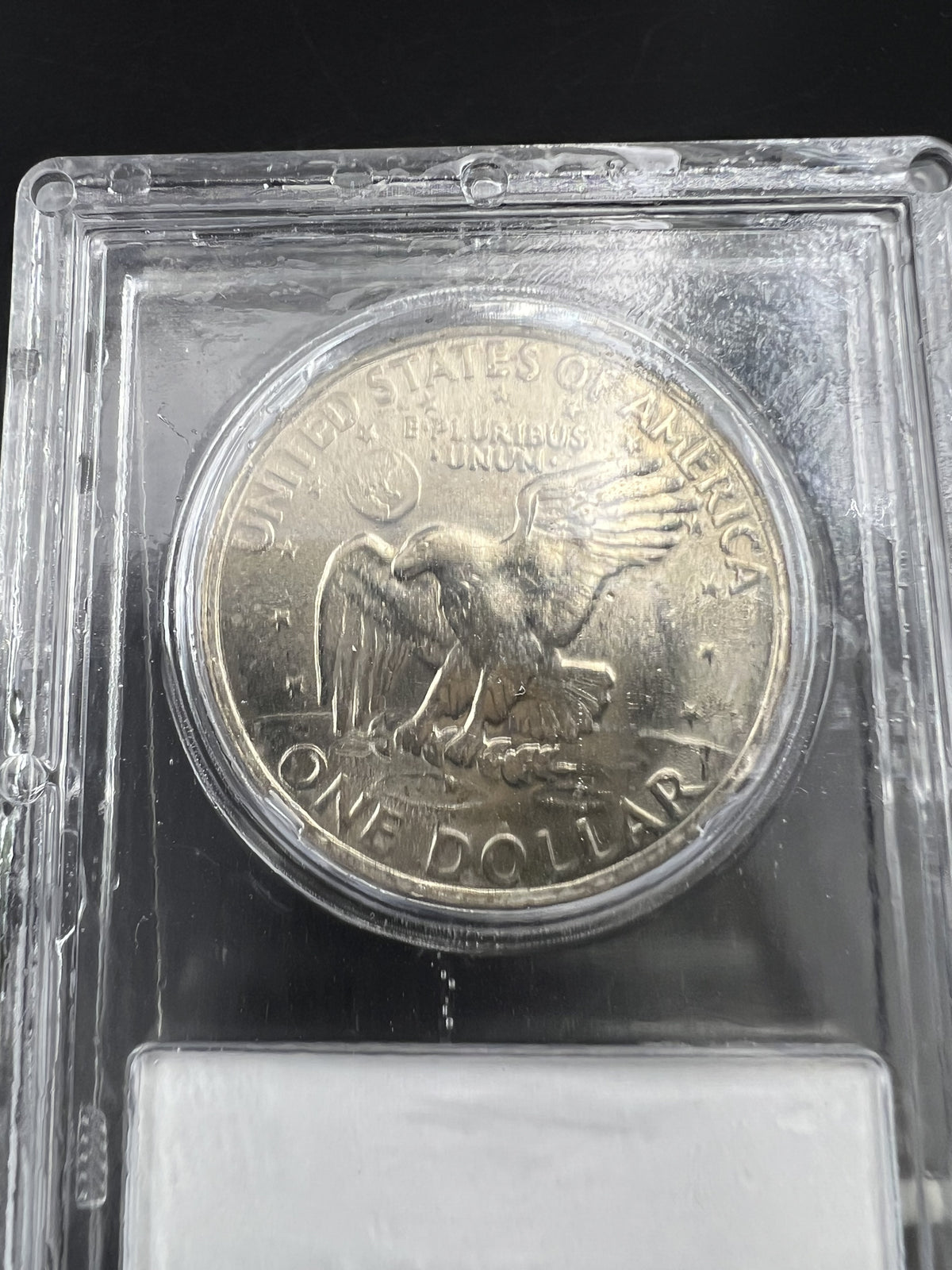 1971 D $1 Ike Eisenhower Dollar Coin CLCC BU Robinson's Cointown Sample Slab #26
