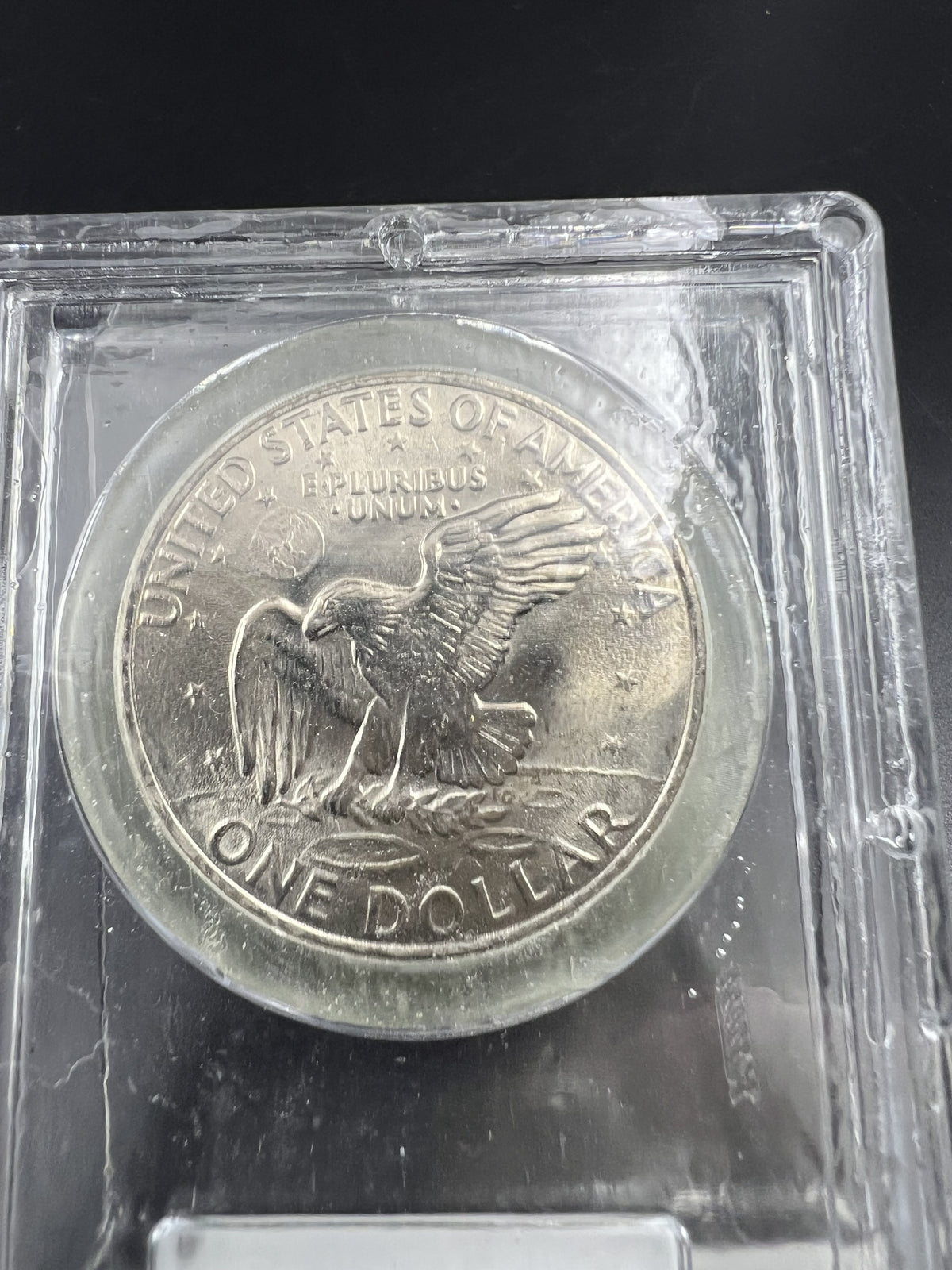 1971 D $1 Ike Eisenhower Dollar Coin CLCC BU Certified V22 Sample Slab #32