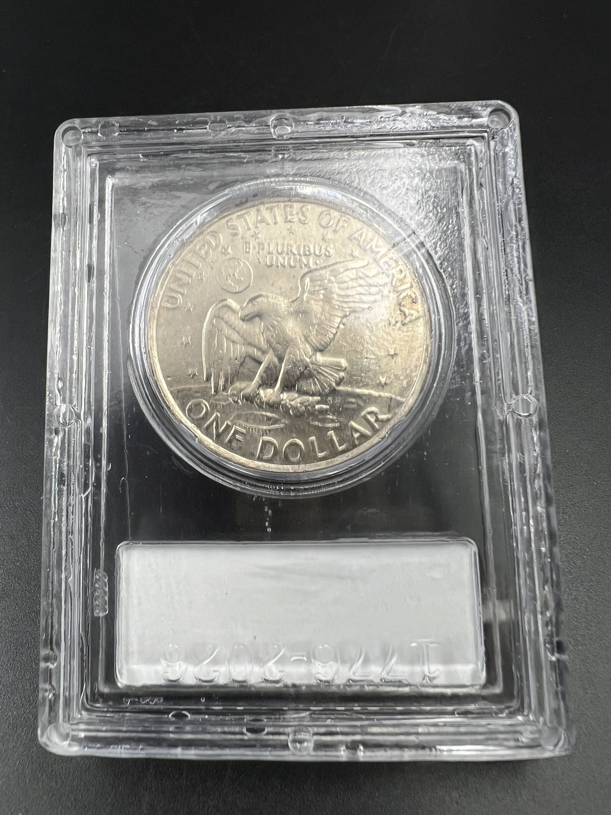 1971 D $1 Ike Eisenhower Dollar Coin CLCC BU Robinson's Cointown Sample Slab #26
