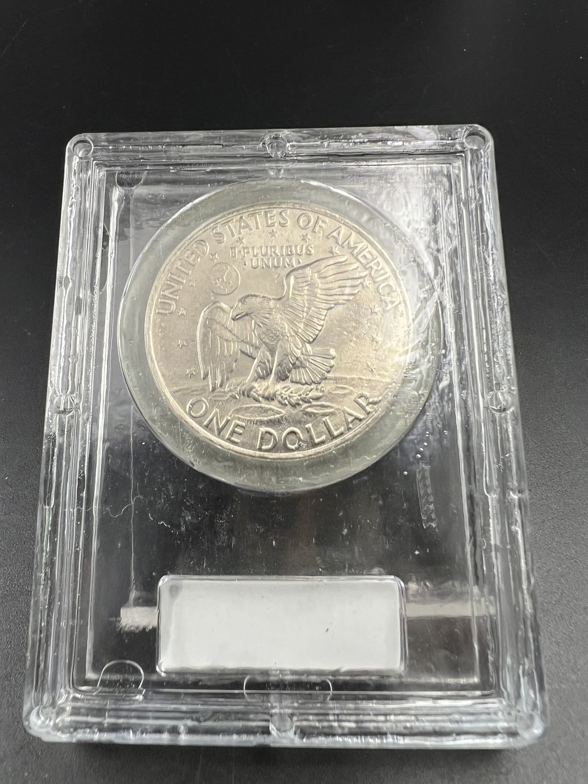 1971 D $1 Ike Eisenhower Dollar Coin CLCC BU Certified V22 Sample Slab #32