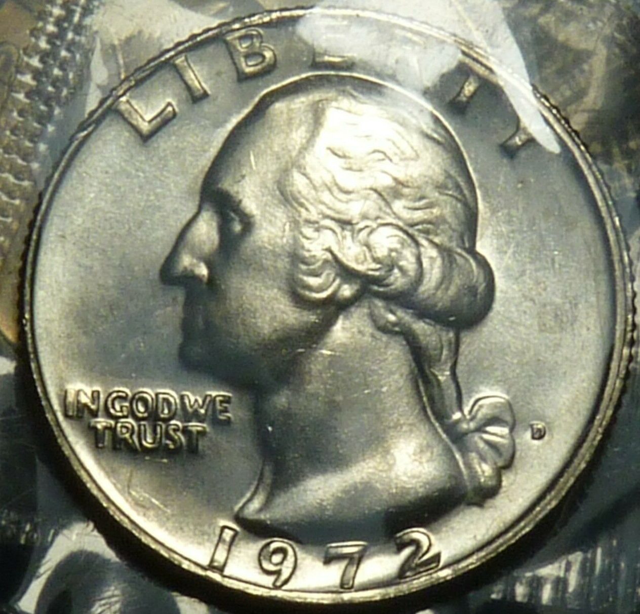 1972 D 25C Washington Clad Quarter Single Coin BU UNC