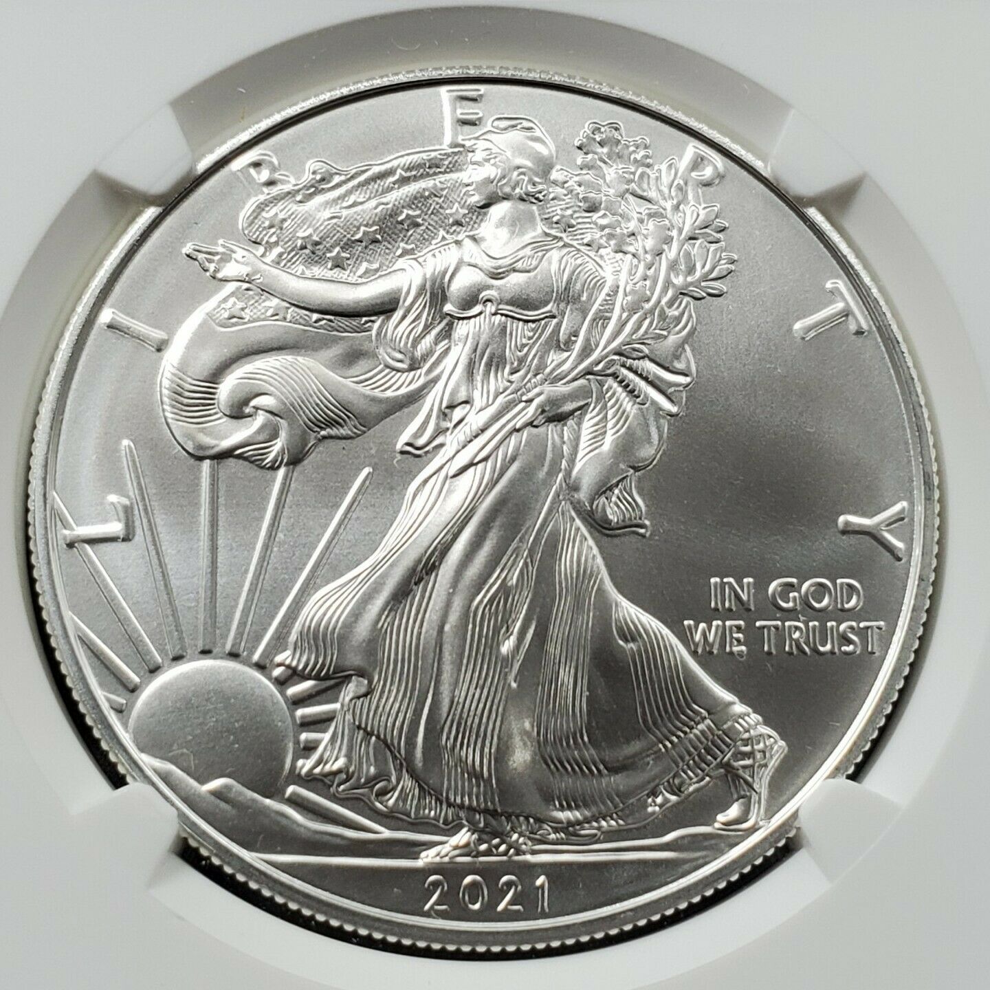 2021 P 1 oz ASE American Silver Eagle NGC MS70 Emergency Production Liberty Bell