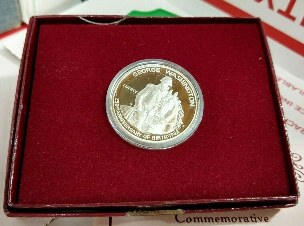 1982 S GEORGE WASHINGTON SILVER Commemorative HALF Dollar Coin OGP BOX COA PROOF
