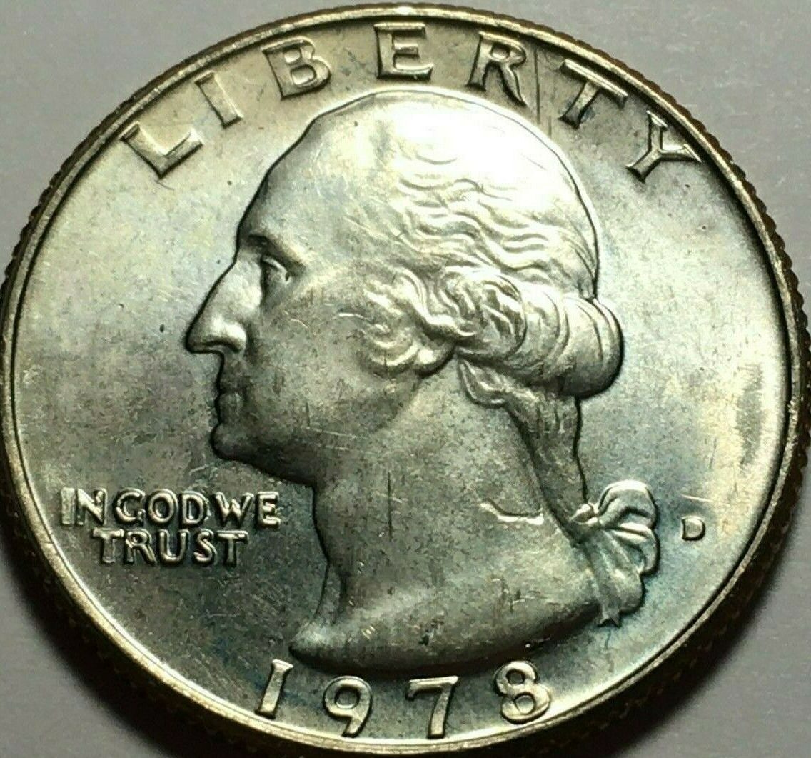 1978 D 25C Washington Quarter Clad Single Coin BU UNC