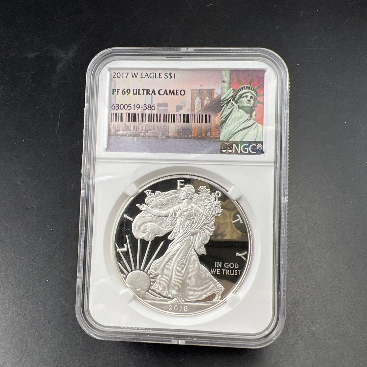 NGC error "2017" 2018 W 1 Oz Proof ASE American Silver Eagle Coin PF69 UCAM