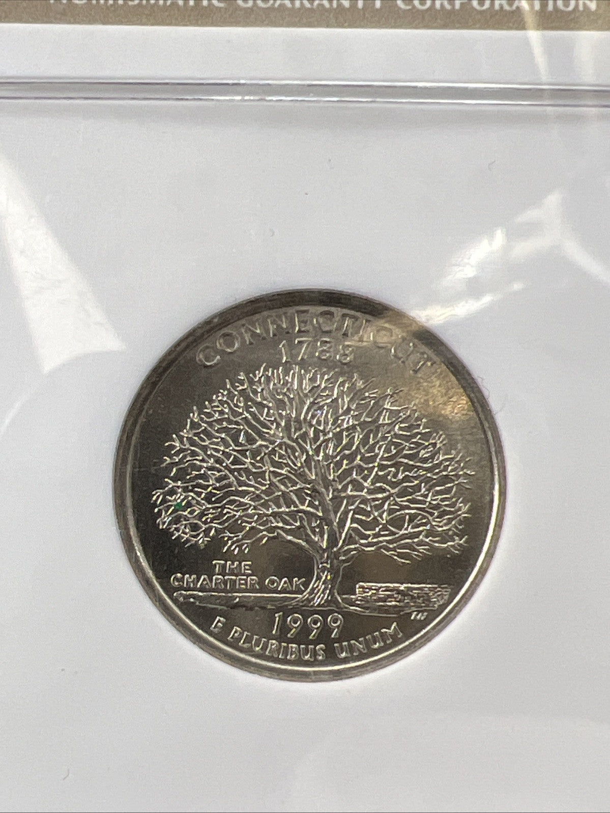 1999 D Connecticut State Quarter 25C YN TREASURE TRIVIA SAMPLE 2001 ANA