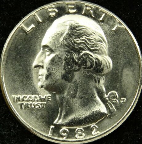 1982 D 25C Washington Quarter Clad Single Coin BU UNC