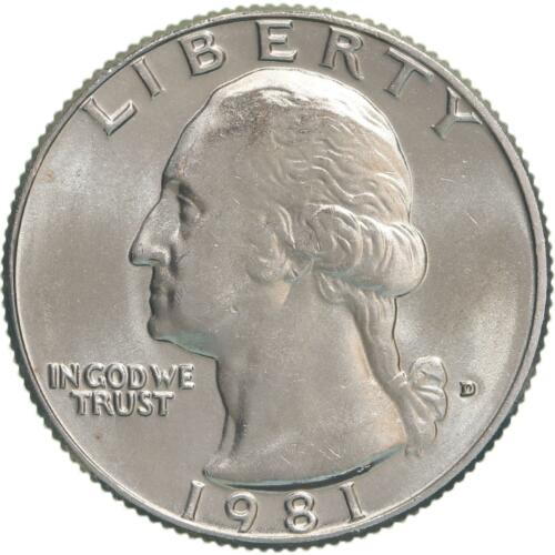 1981 D 25C Washington Quarter Clad Single Coin BU UNC