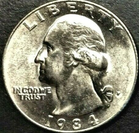 1984 P 25C Washington Quarter Clad Single Coin BU UNC