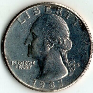 1987 P 25C Washington Quarter Clad Single Coin BU UNC