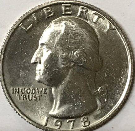1977 D 25C Washington Quarter Clad Single Coin BU UNC