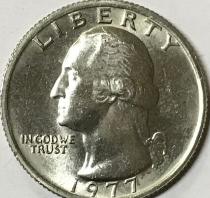 1977 P 25C Washington Quarter Clad Single Coin BU UNC