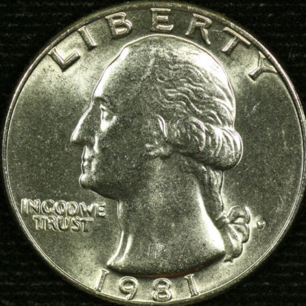 1981 P 25C Washington Quarter Clad Single Coin BU UNC