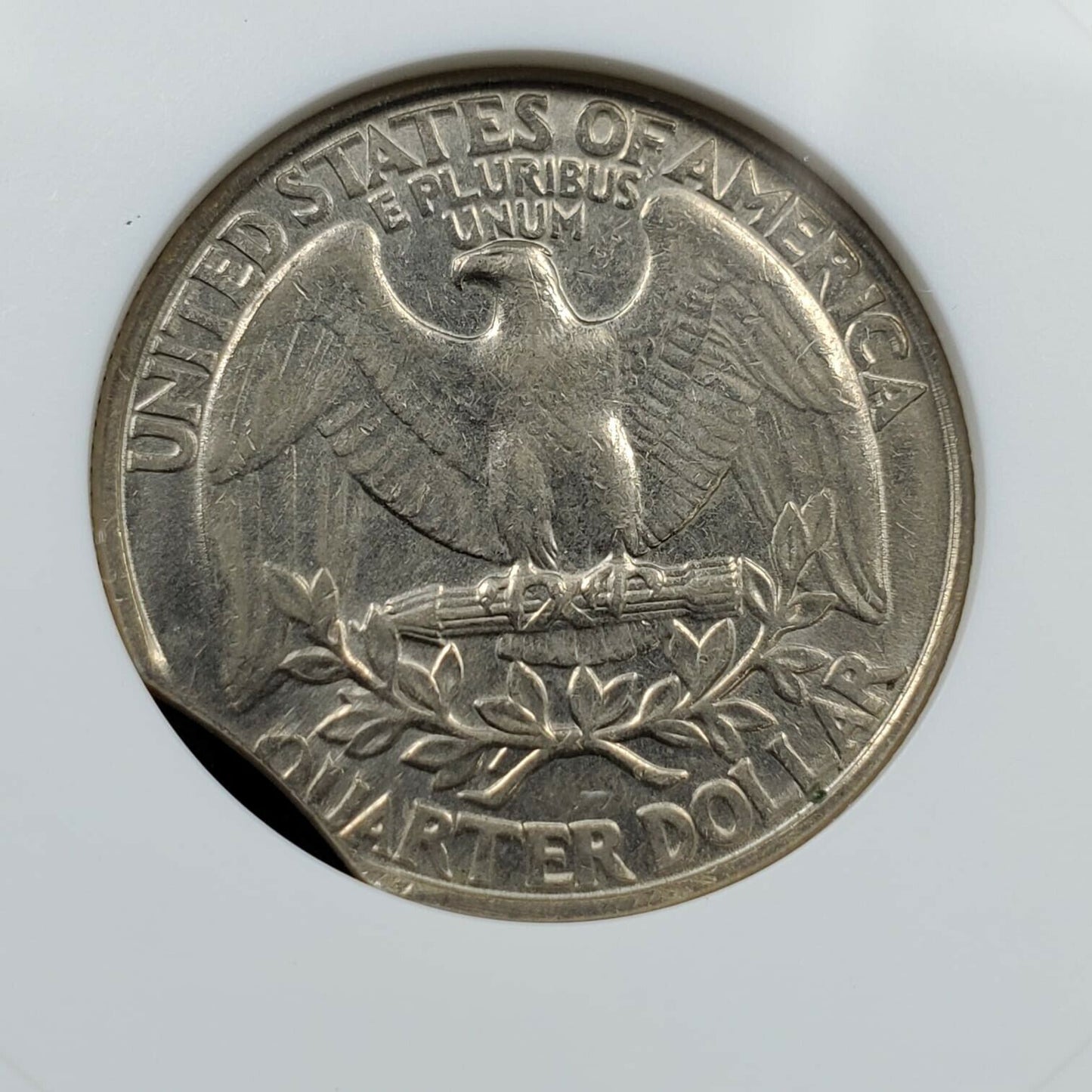 Large Planchet Clip 1995 P Washington Quarter ANACS AU58 Variety Coin