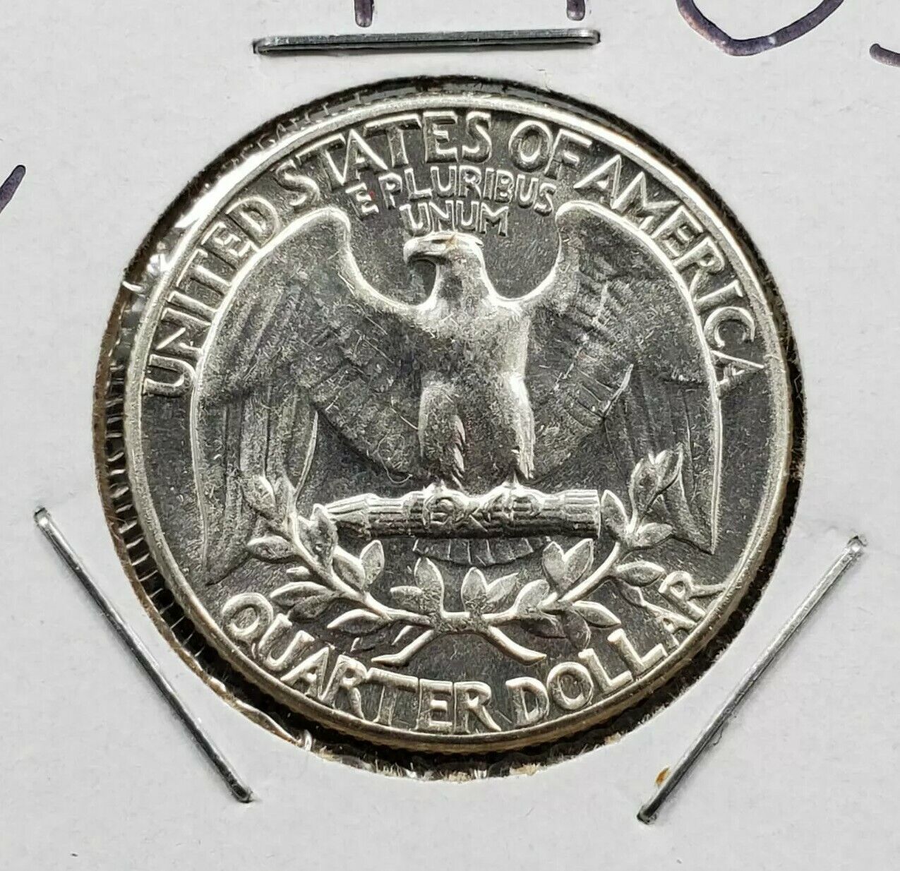 1963 Type B Reverse Variety Washington Silver Quarter Coin Average Uncirculated