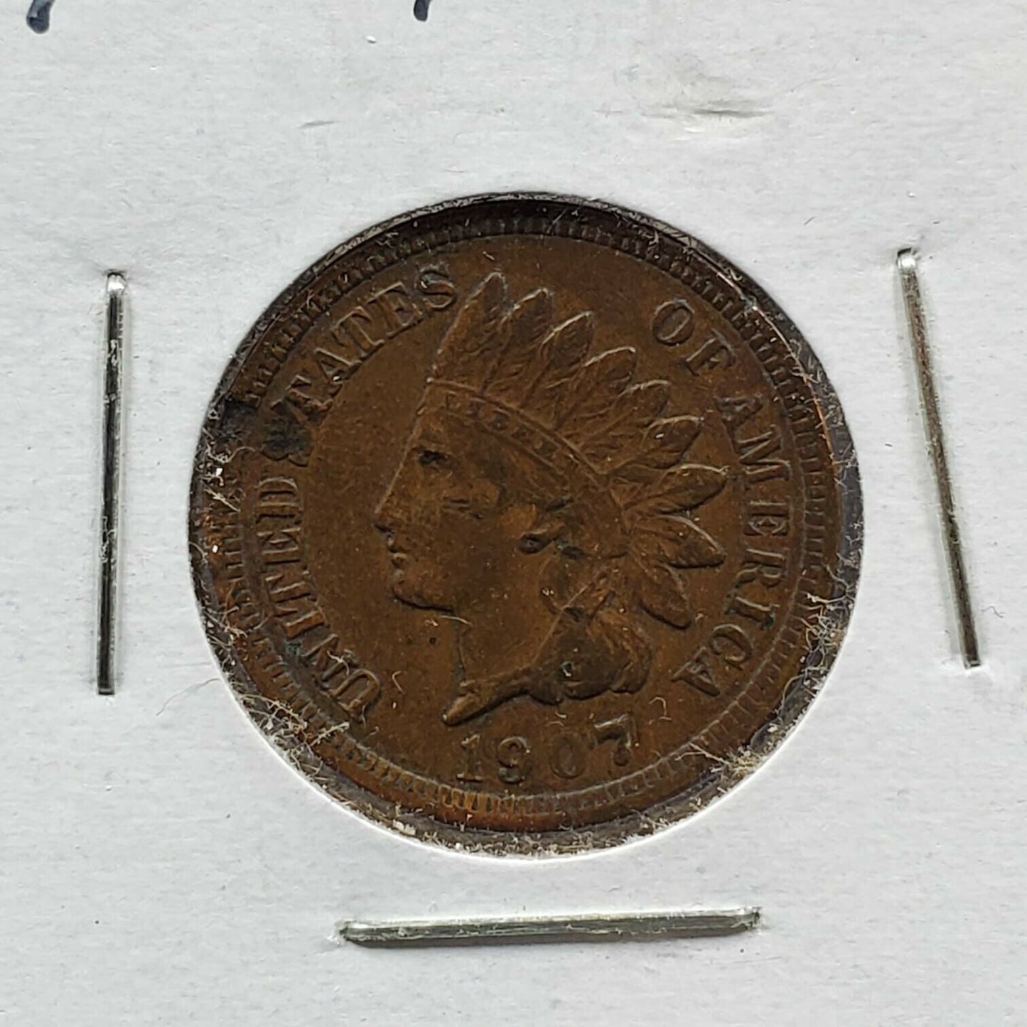1907 Indian Head Cent Coin VF VERY FINE DETAILS