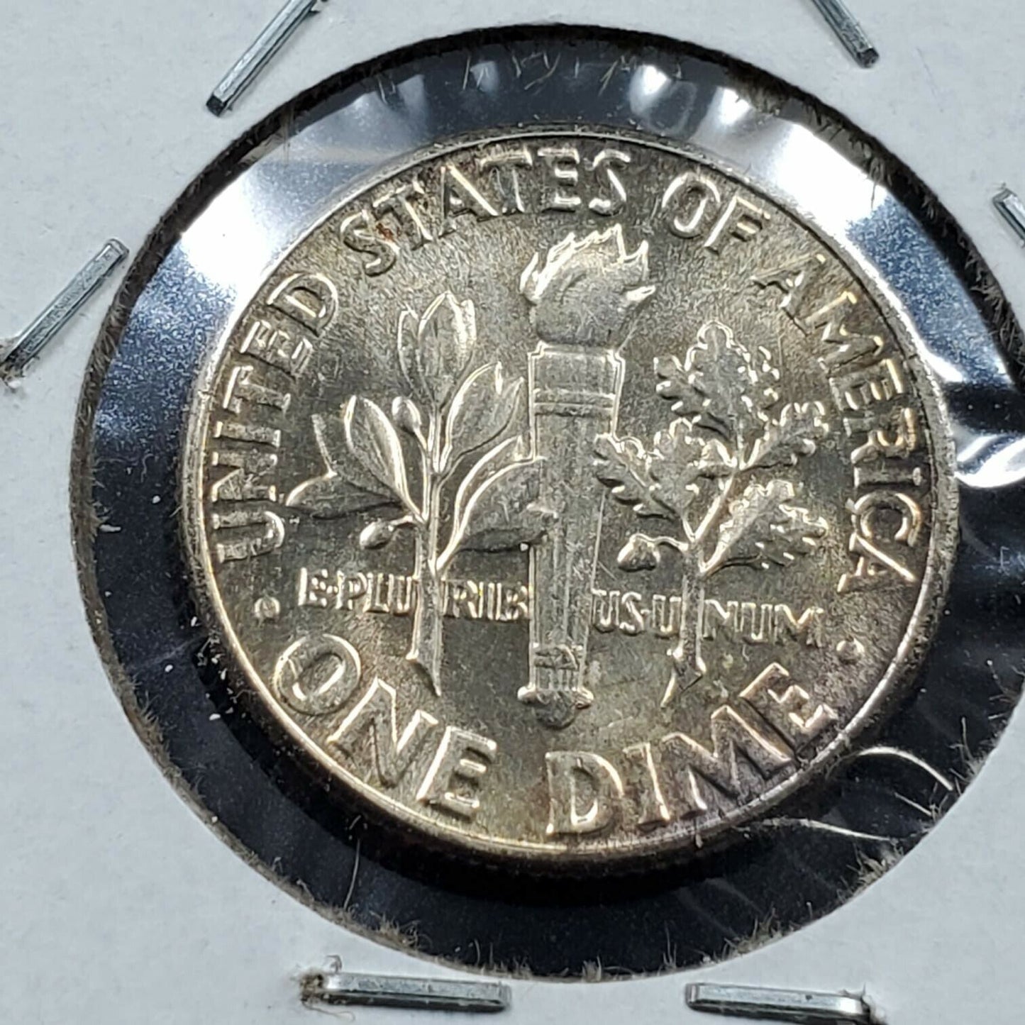 1959 P Roosevelt Silver Dime Uncirculated Neat Toning Toner