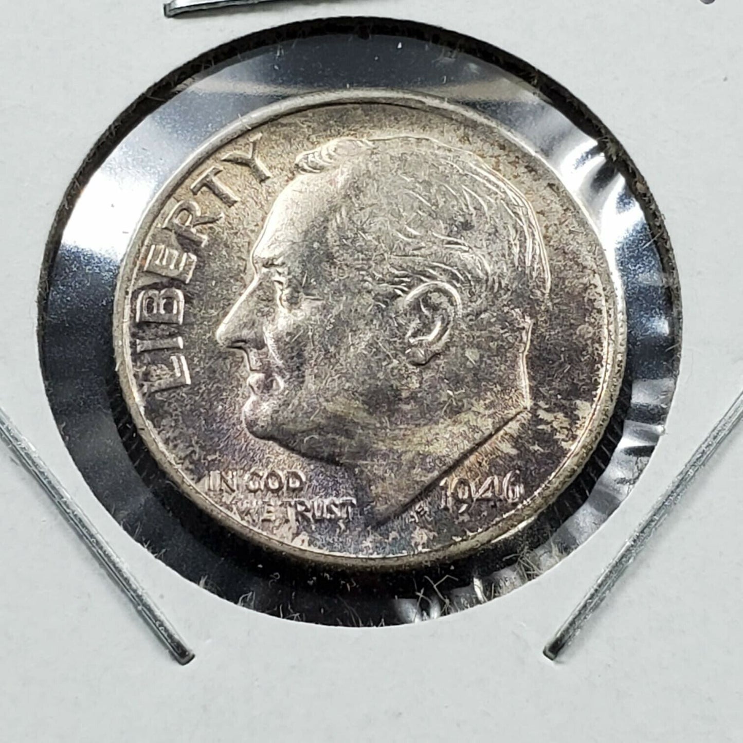 1946 S Roosevelt Silver Dime CH BU Uncirculated Neat Toning Toner