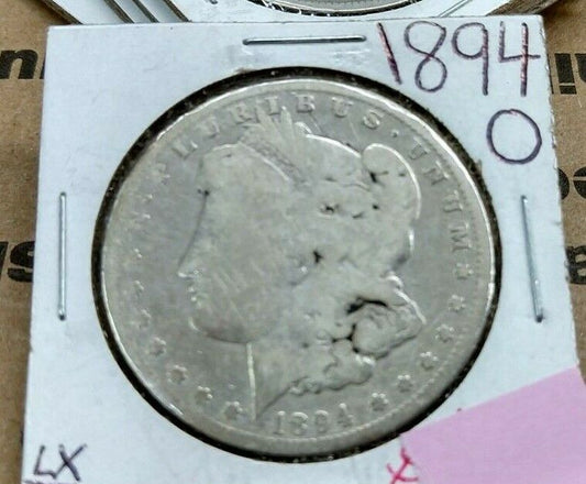 1894 O Morgan Silver Dollar Coin Very Circulated condition