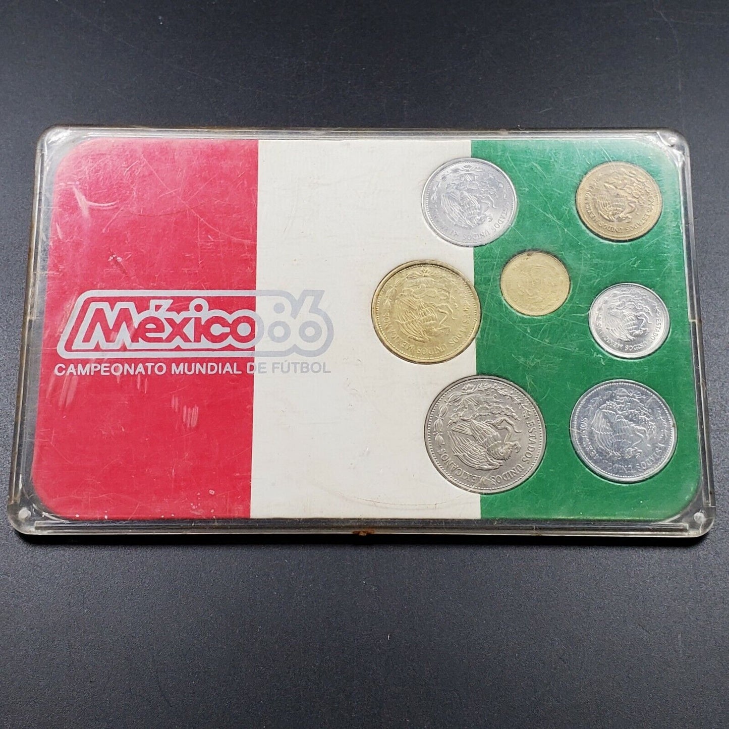 Mixed Date Mexico Mint Set Commemorating The 1986 FIFA World Cup BU UNC Coins