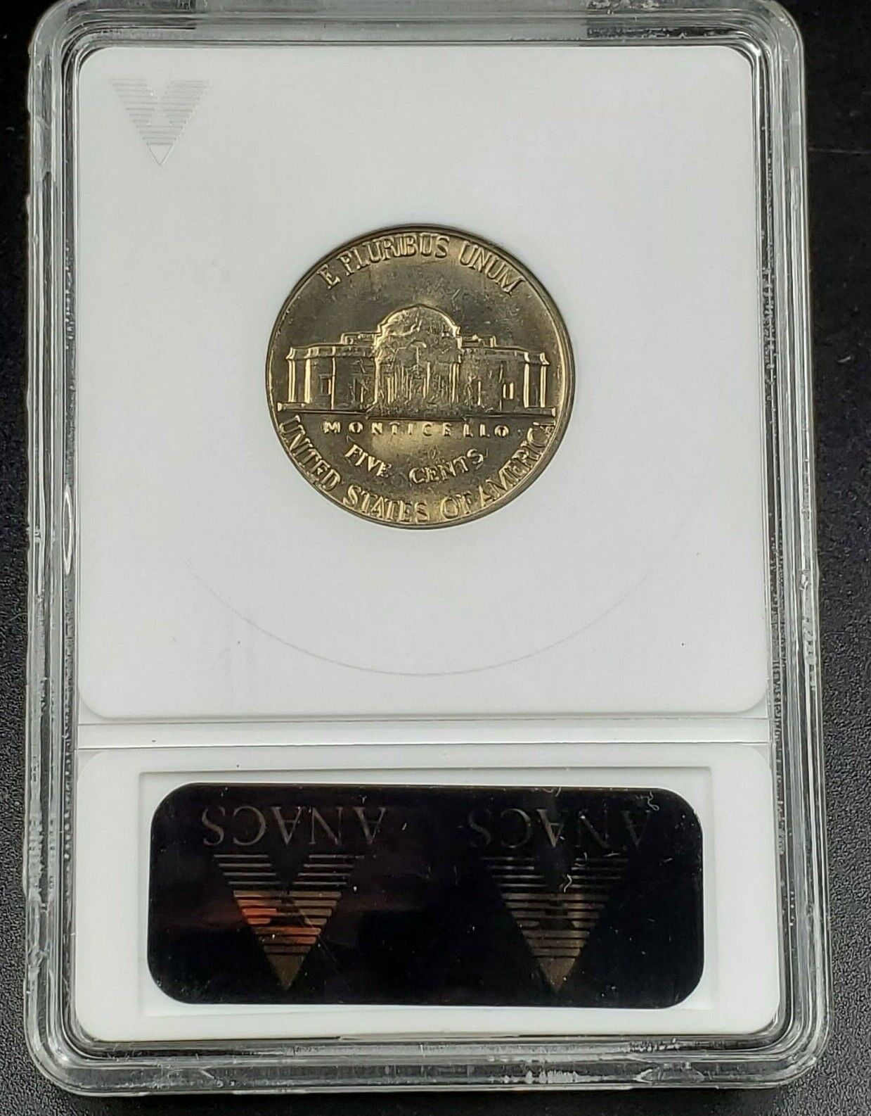 1968 D Jefferson Nickel Variety ANACS MS64 DDR 001 Double Die Reverse DMR-008