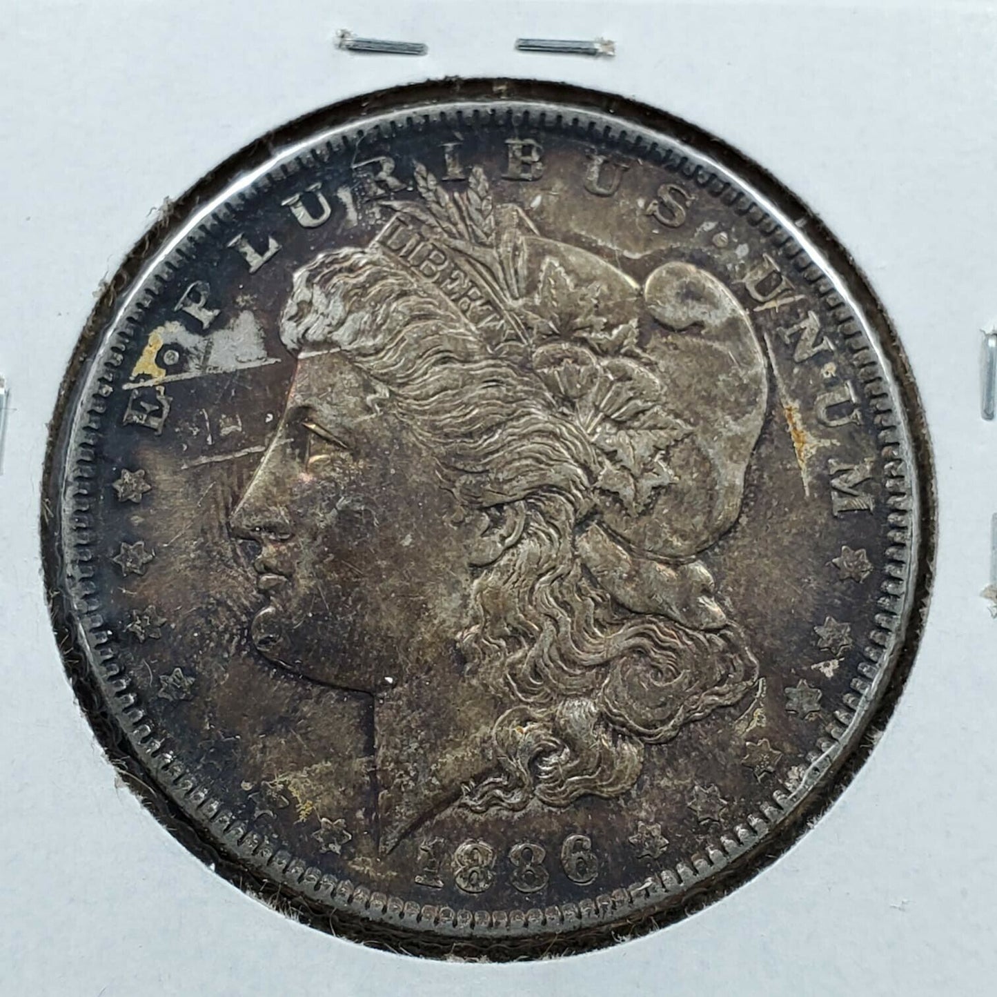 1886 P $1 Morgan Silver Dollar Coin Choice AU / UNC NEAT Original Toning