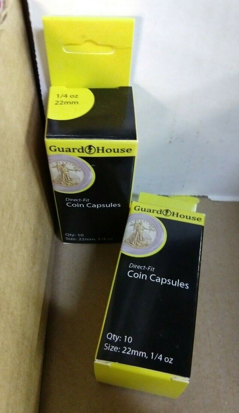 GUARDHOUSE DIRECT FIT CAPSULE BOX OF 10 CAPSULES 1/4 OZ GOLD AMERICAN EAGLE AGE