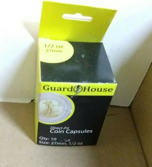 GUARDHOUSE DIRECT FIT CAPSULE BOX OF 10 CAPSULES 1/2 OZ GOLD AMERICAN EAGLE AGE