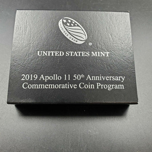 2019 S APOLLO PROOF CLAD HALF Dollar Commemorative Coin OGP Box COA 50C